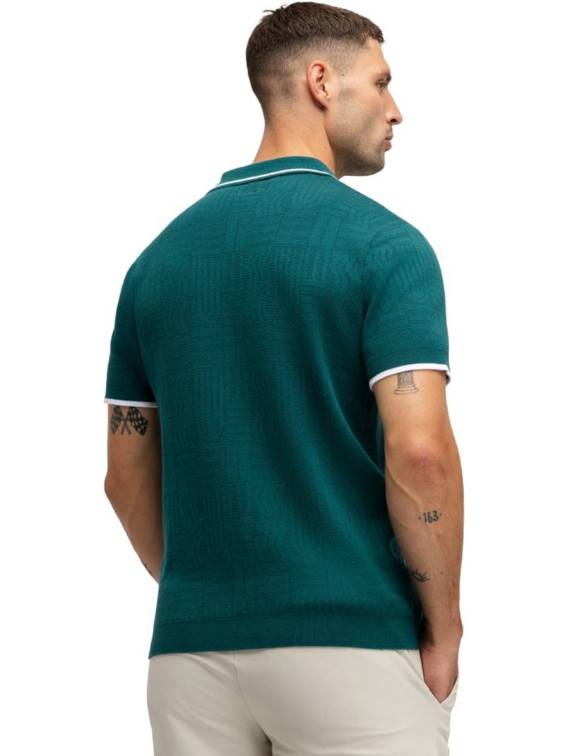 Polo de golfe de malha para homem Verde - Kiabi