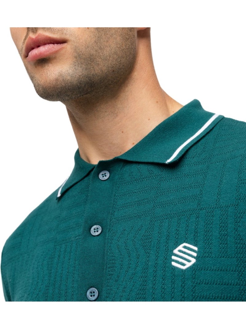 Polo de golfe de malha para homem Verde - Kiabi