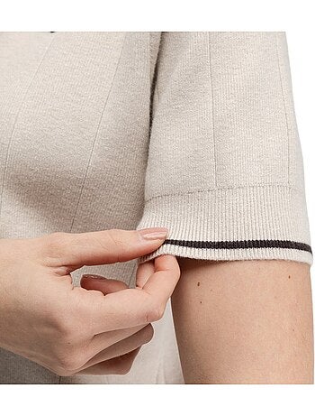 Polo de golfe de malha para mulher