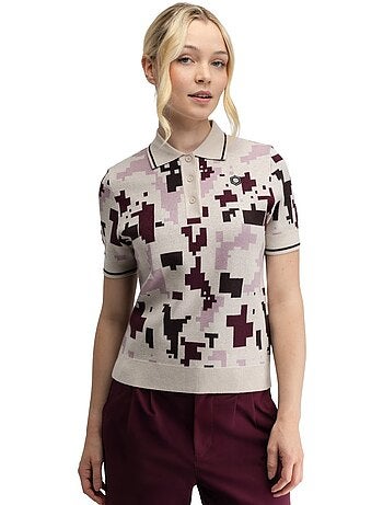 Polo de golfe de malha para mulher