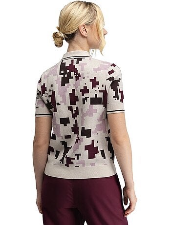 Polo de golfe de malha para mulher