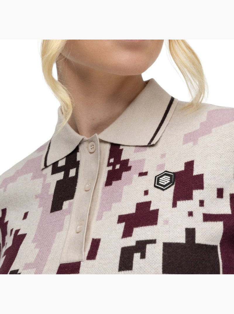 Polo de golfe de malha para mulher Rosa - Kiabi