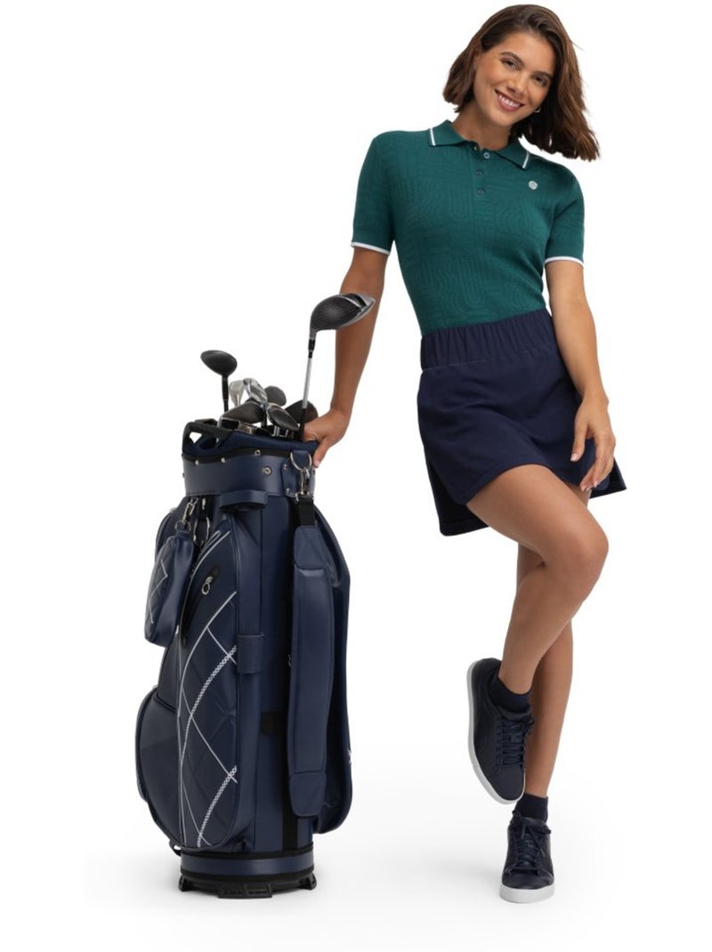 Polo de golfe de malha para mulher Verde - Kiabi