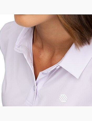 Polo de golfe de manga curta de alta performance para mulher