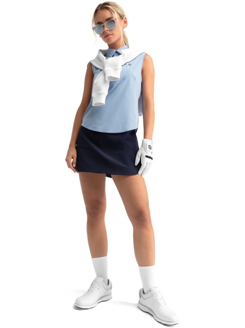 Polo de golfe performance sem mangas para mulher Azul - Kiabi
