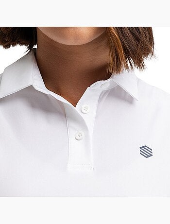 Polo de golfe performance sem mangas para mulher
