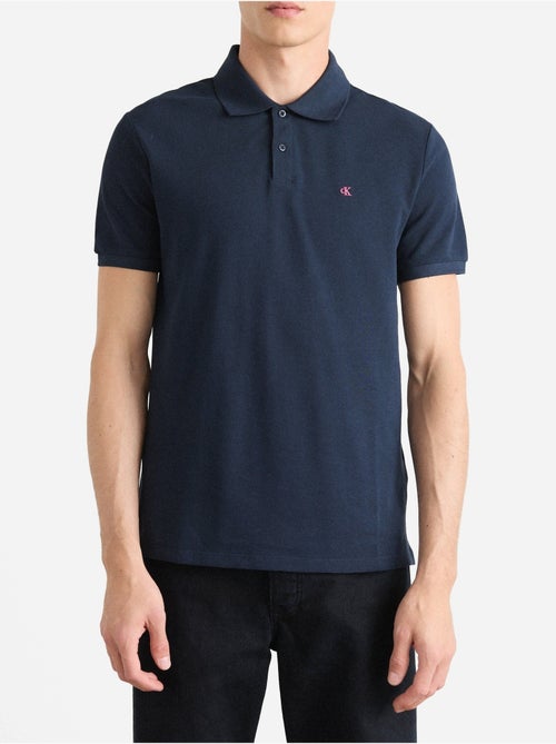 Polo de homem calvin klein jeans monogram piqué azul marinho - Kiabi Polo de homem calvin klein jeans monogram piqué azul marinho - Kiabi
