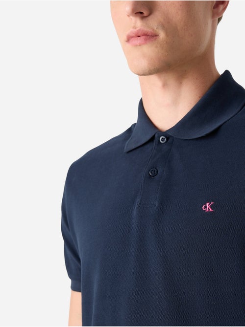 Polo de homem calvin klein jeans monogram piqué azul marinho - Kiabi Polo de homem calvin klein jeans monogram piqué azul marinho - Kiabi