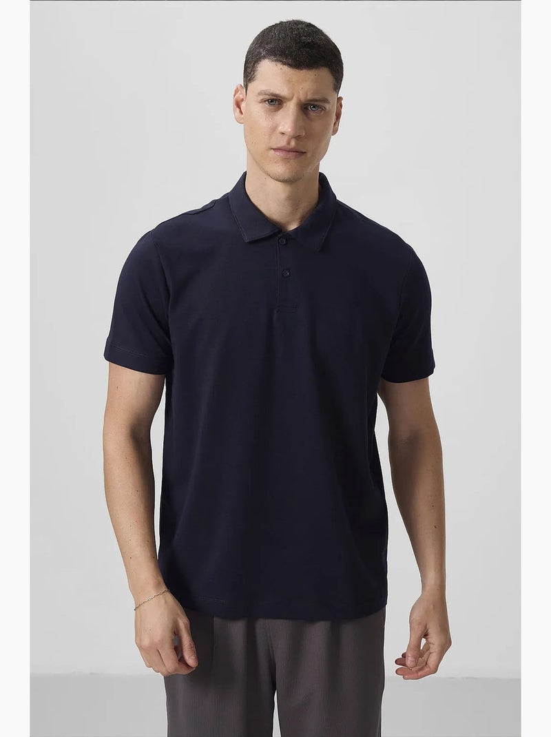 Polo de homem em algodão e elastano tommy Areia - Kiabi