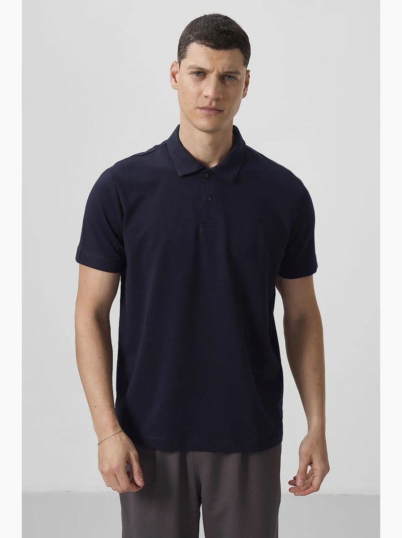 Polo de homem em algodão e elastano tommy Azul-marinho - Kiabi