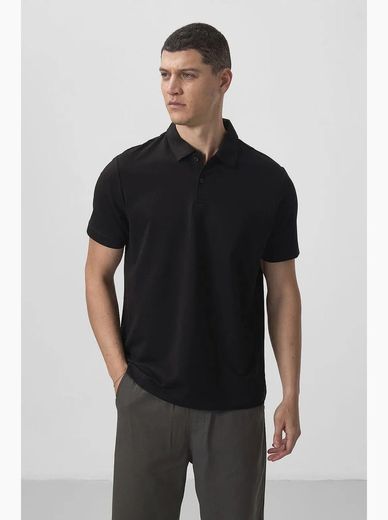 Polo de homem em algodão e elastano tommy Azul-marinho - Kiabi