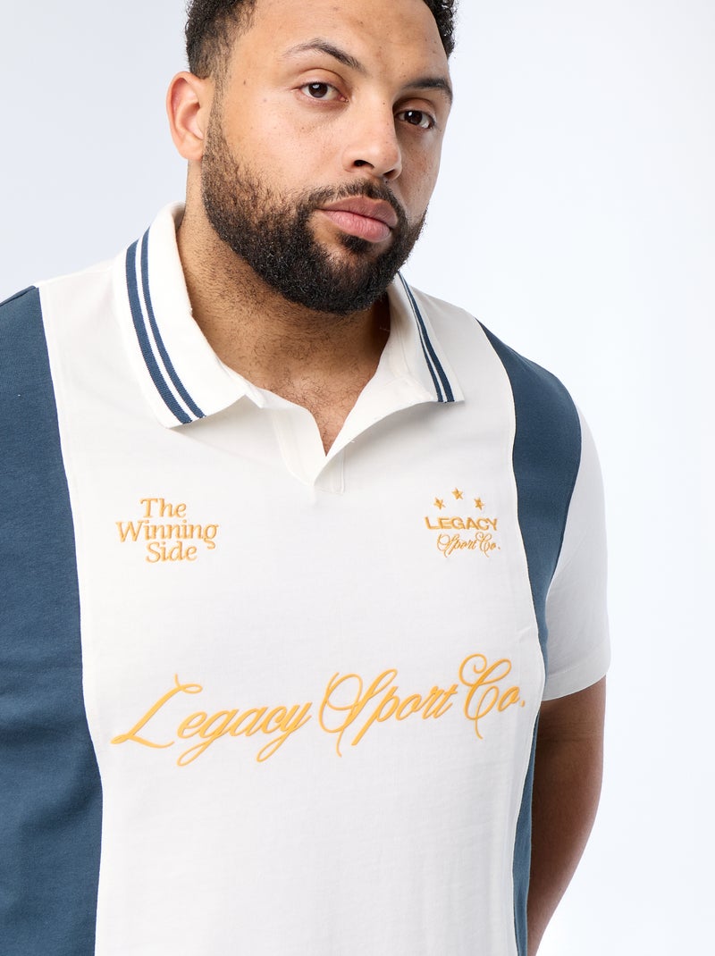 Polo de jérsei estampado Bege - Kiabi