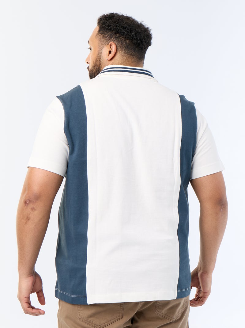 Polo de jérsei estampado Bege - Kiabi