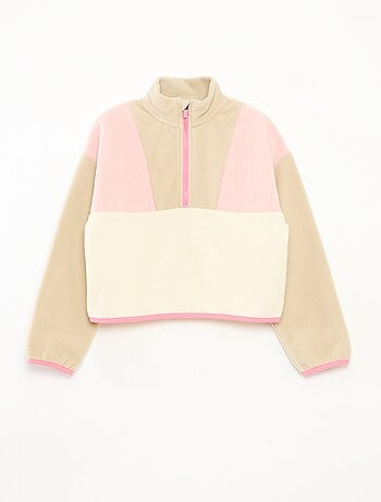 Polo de lã polar com debrum