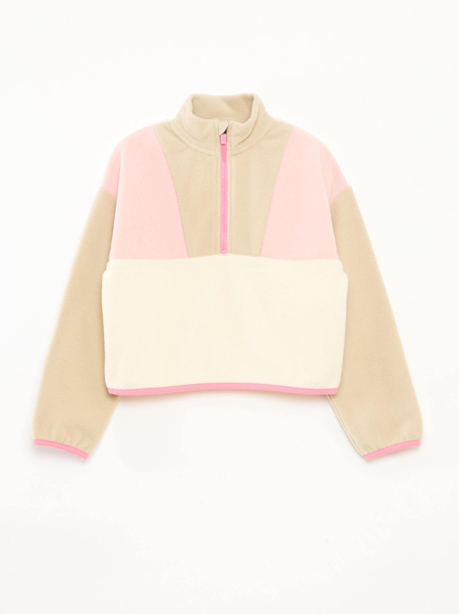 Polo de lã polar com debrum