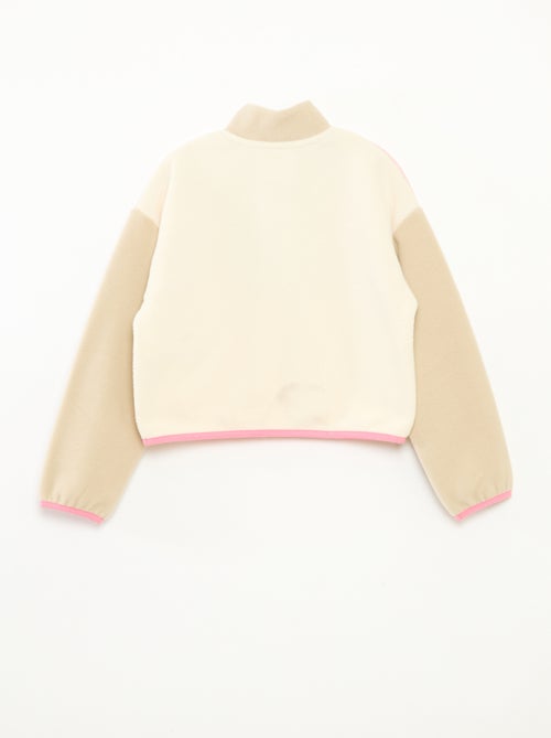 Polo de lã polar com debrum - Kiabi