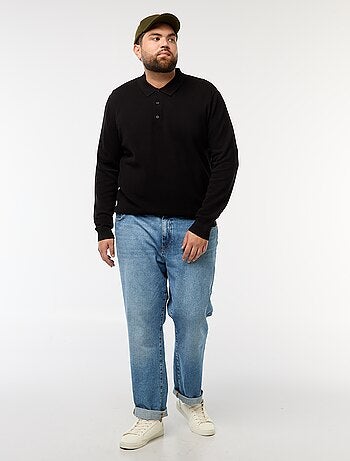 Polo de Malha Fantasia de Manga Comprida