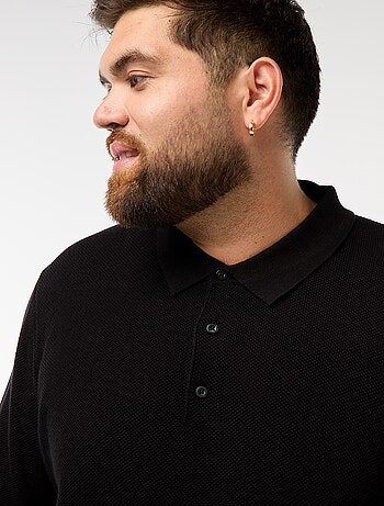 Polo de Malha Fantasia de Manga Comprida