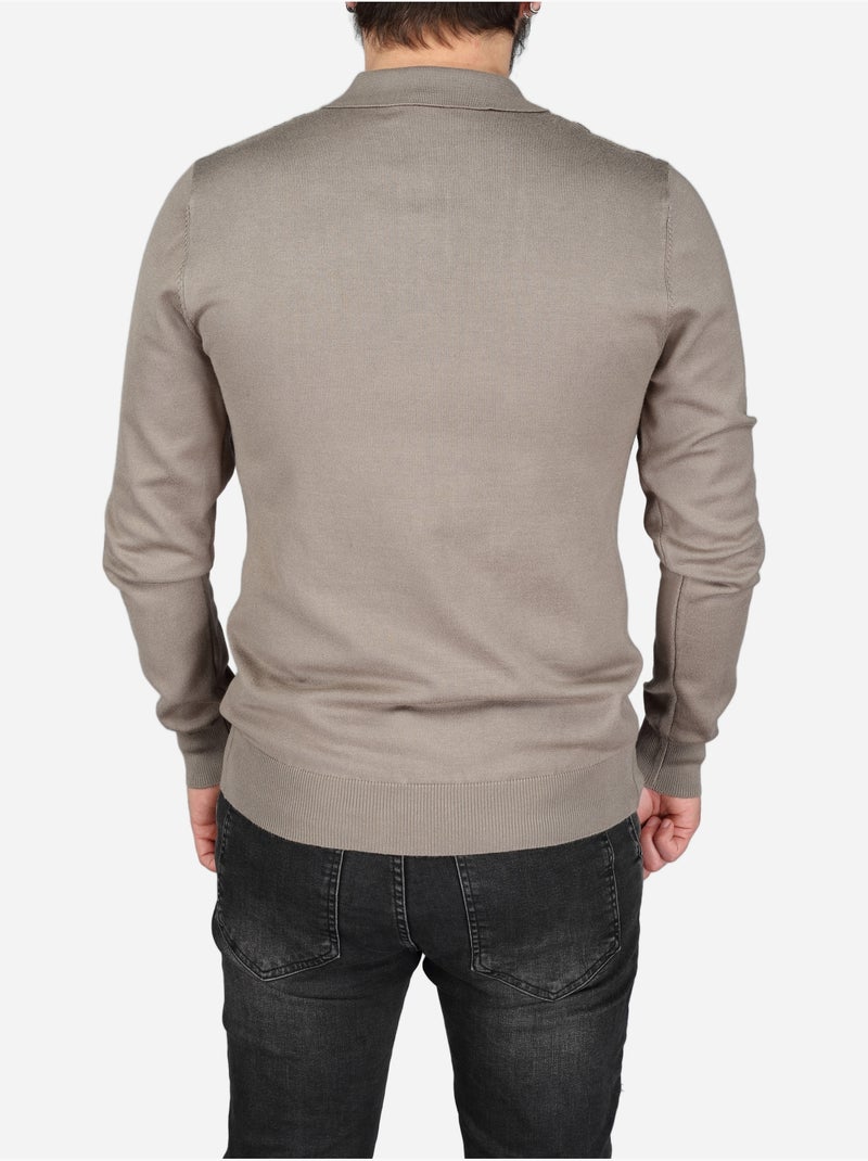 Polo de manga comprida - Frilivin Verde - Kiabi