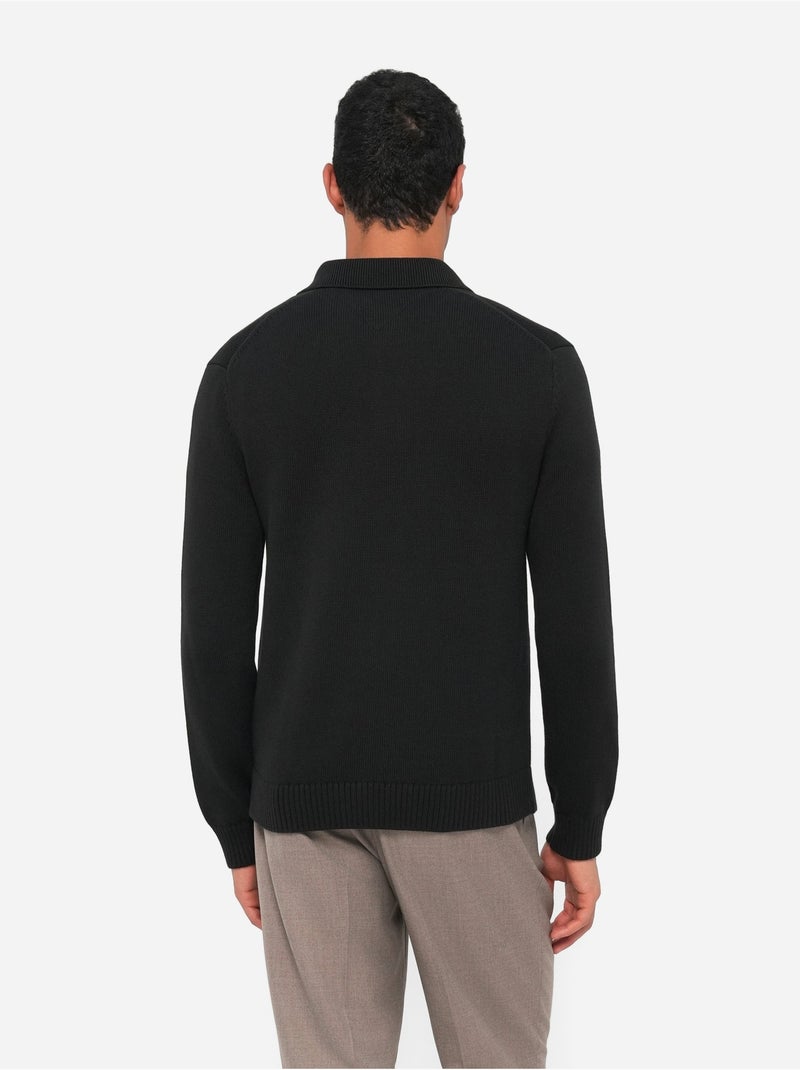 Polo de manga comprida - Tommy jeans Preto - Kiabi