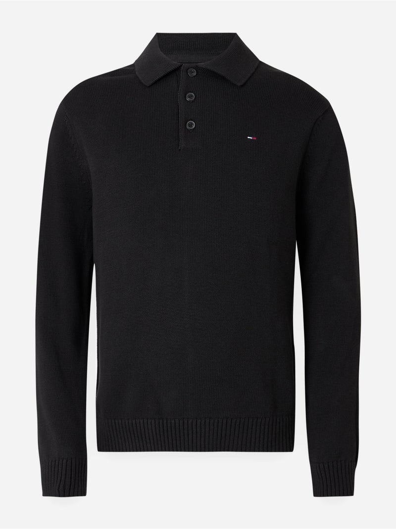 Polo de manga comprida - Tommy jeans Preto - Kiabi