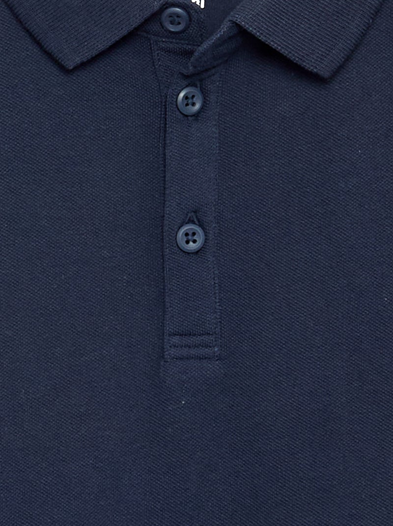 Polo de manga comprida Azul - Kiabi