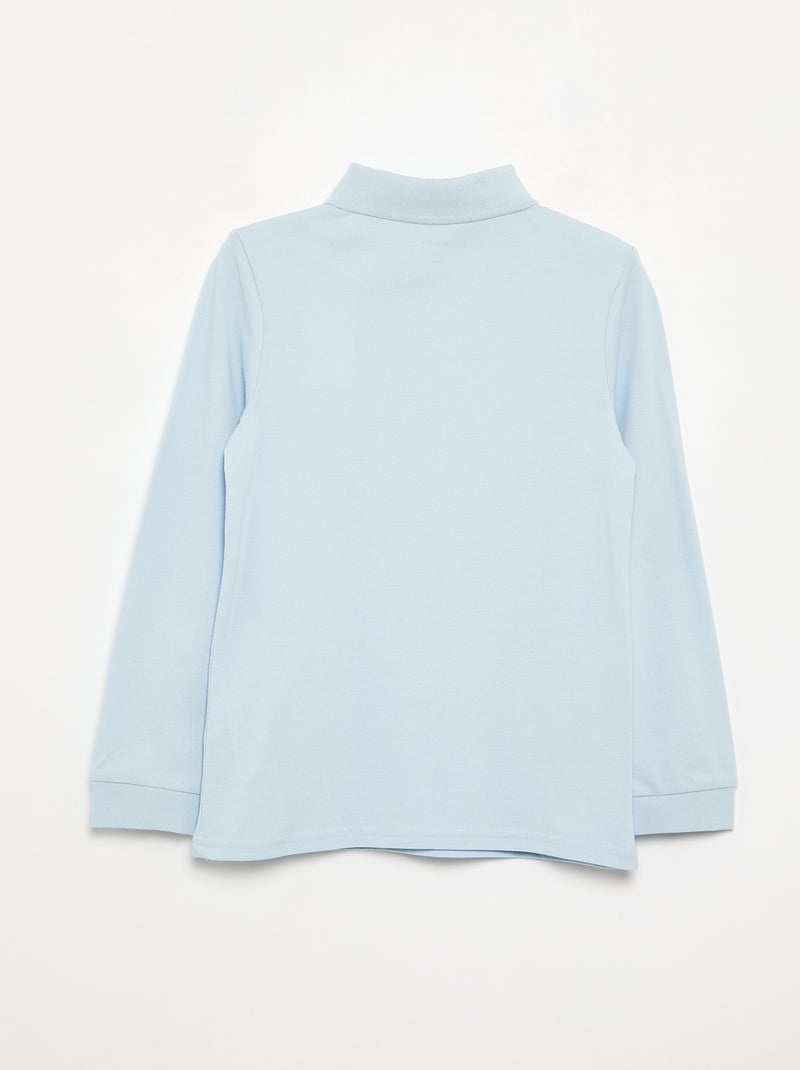 Polo de manga comprida Azul - Kiabi