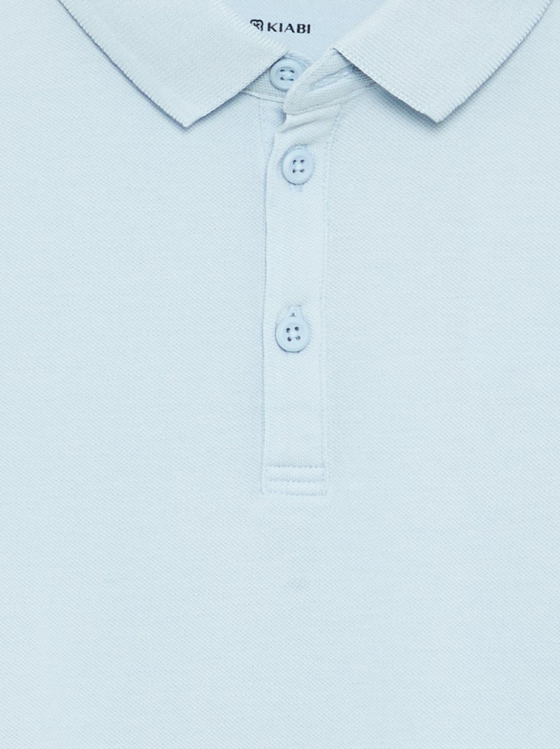 Polo de manga comprida Azul - Kiabi