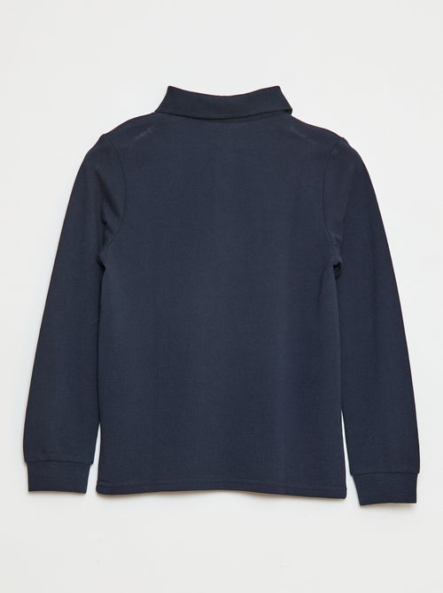 Polo de manga comprida de malha piqué - Kiabi