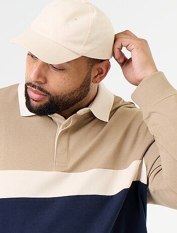 Polo de manga comprida estilo rugby