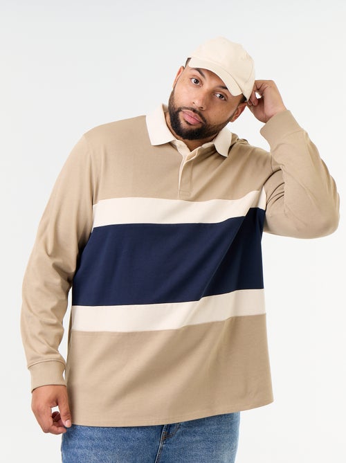 Polo de manga comprida estilo rugby - Kiabi