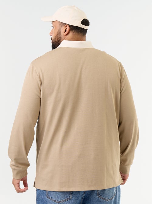 Polo de manga comprida estilo rugby - Kiabi