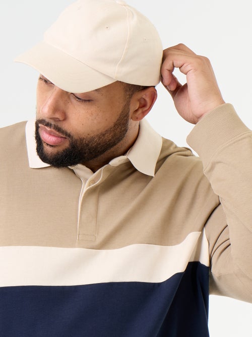 Polo de manga comprida estilo rugby - Kiabi
