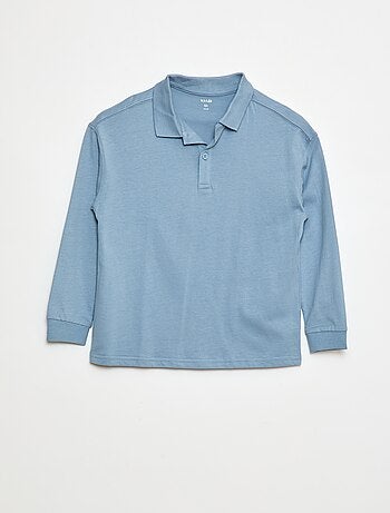 Polo de manga comprida liso