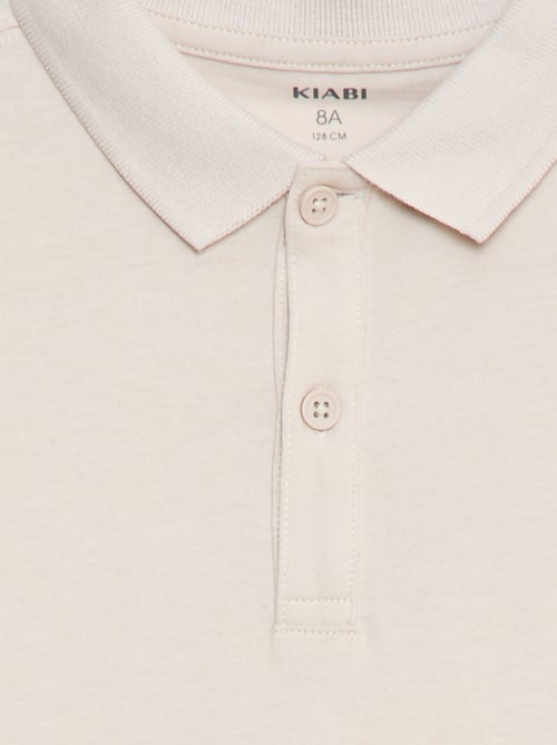 Polo de manga comprida liso - Kiabi