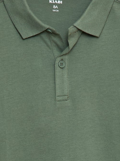 Polo de manga comprida liso - Kiabi