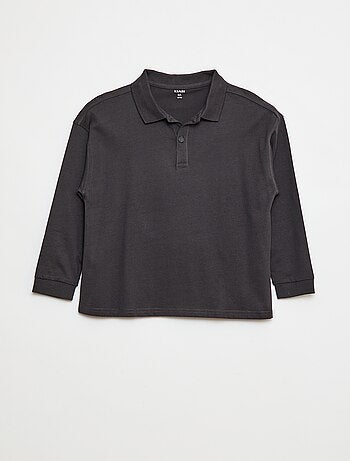 Polo de manga comprida liso