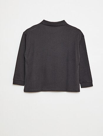 Polo de manga comprida liso