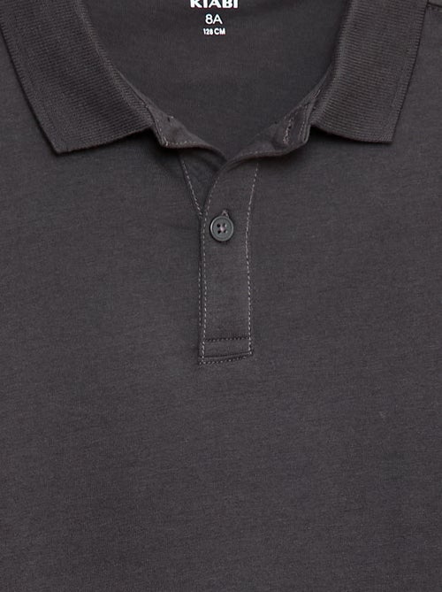 Polo de manga comprida liso - Kiabi