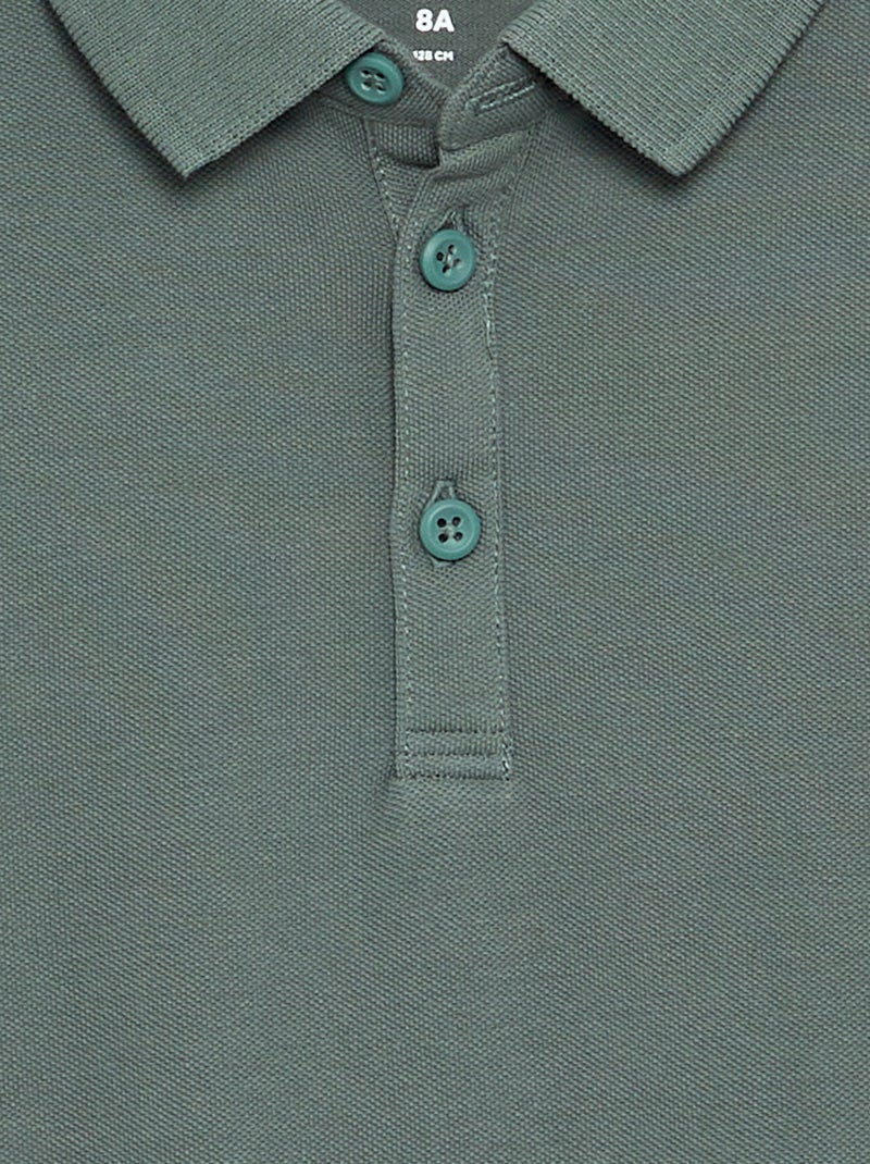 Polo de manga comprida Verde - Kiabi