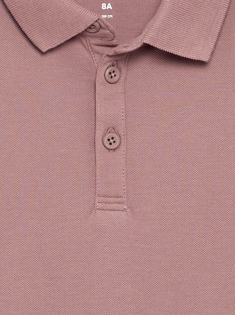 Polo de manga comprida Violeta - Kiabi