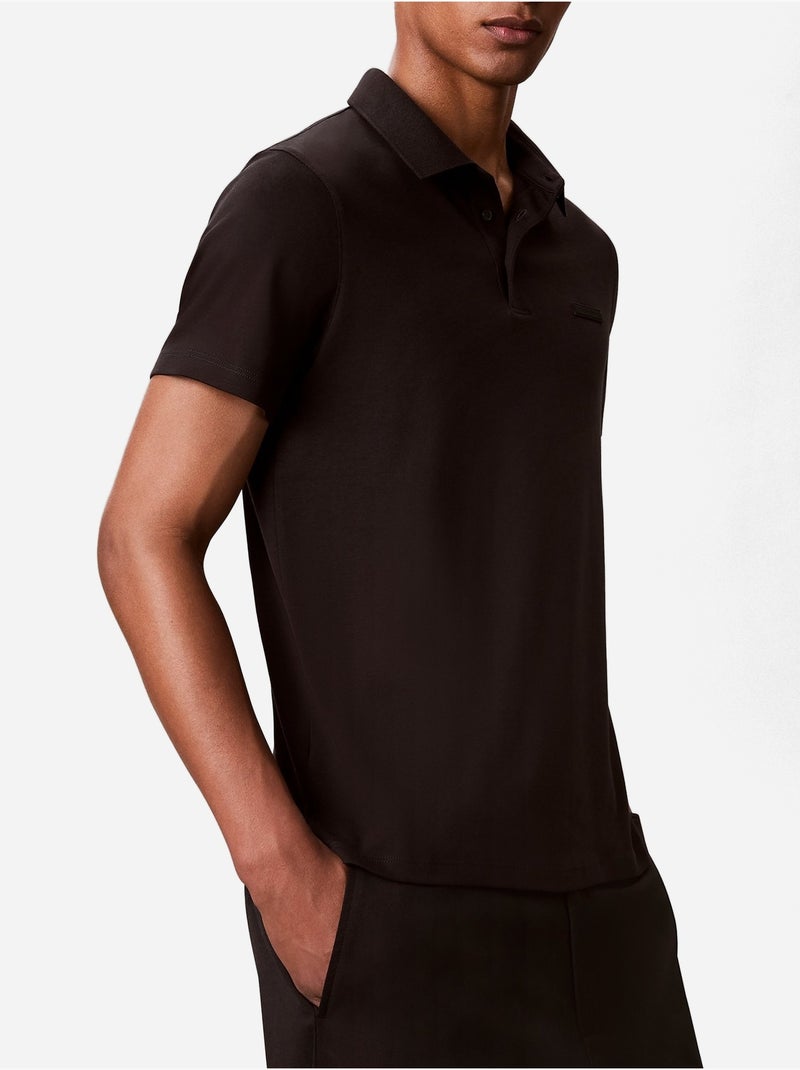 Polo de manga curta - Calvin Klein Preto - Kiabi