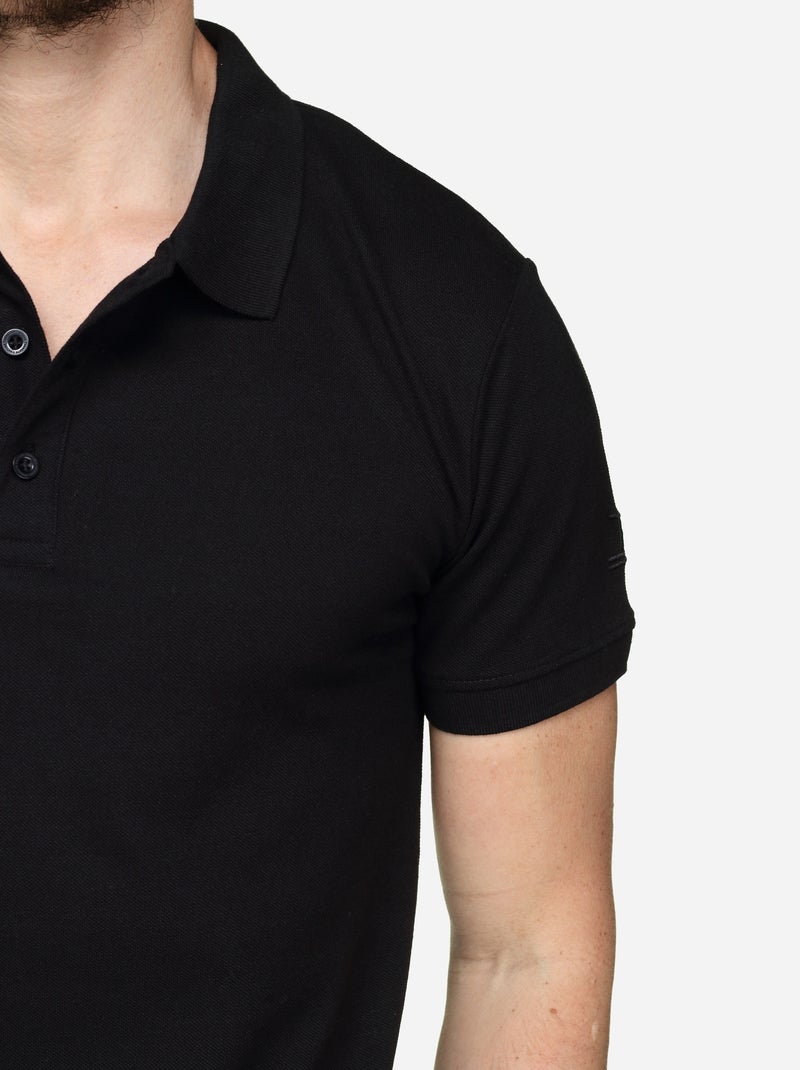 Polo de manga curta - Torrente Preto - Kiabi