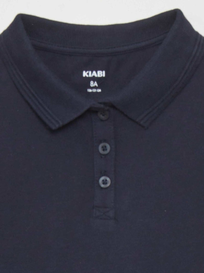 Polo de manga curta AZUL - Kiabi