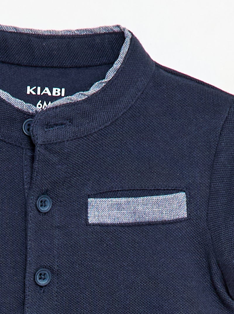 Polo de manga curta Azul - Kiabi