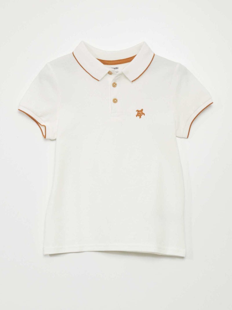 Polo de manga curta BRANCO - Kiabi