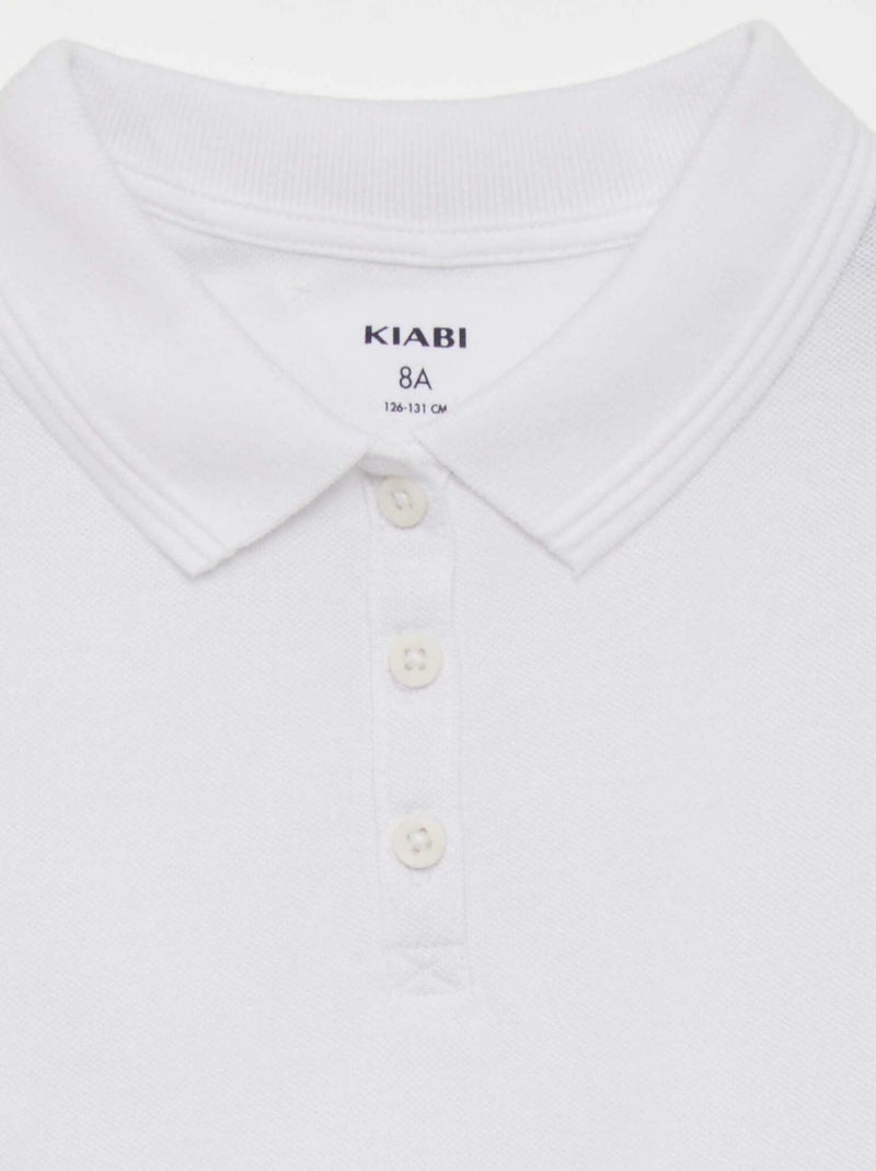 Polo de manga curta Branco - Kiabi