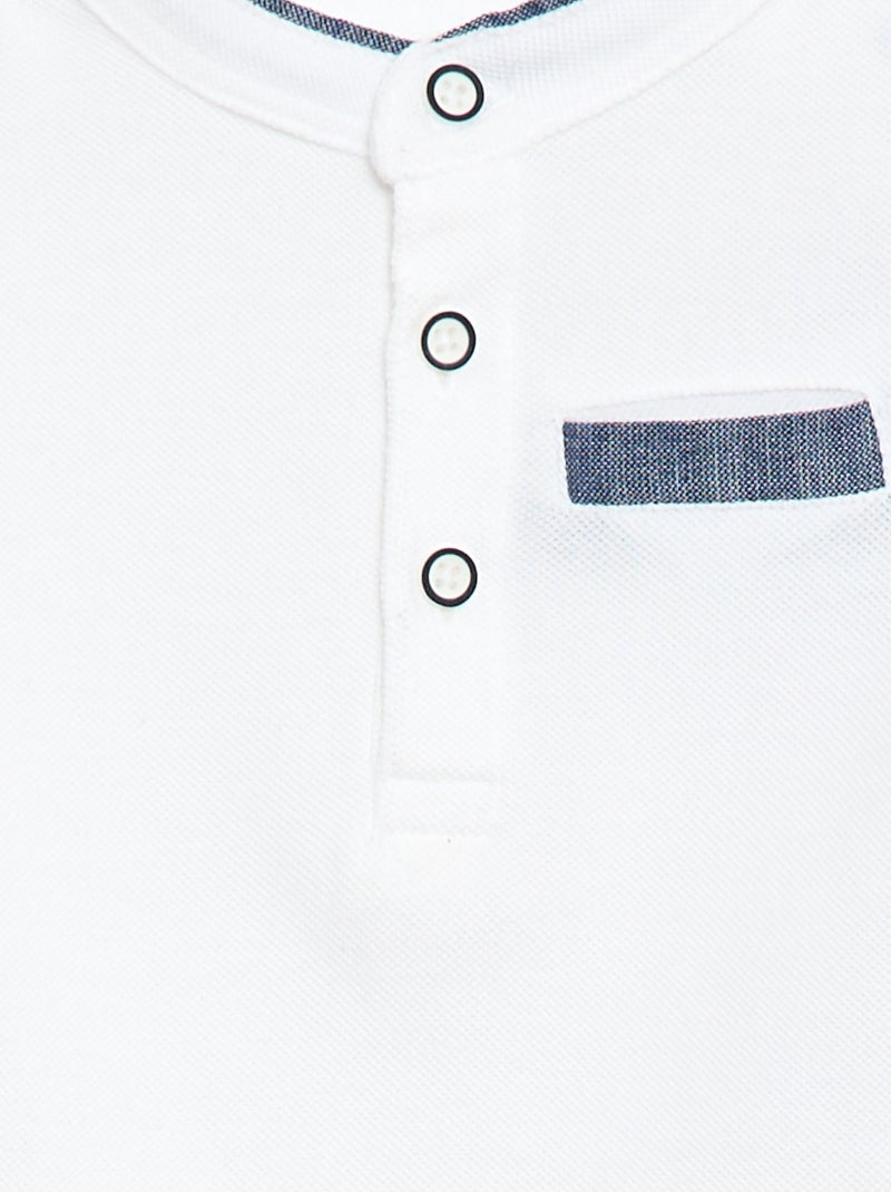 Polo de manga curta Branco - Kiabi