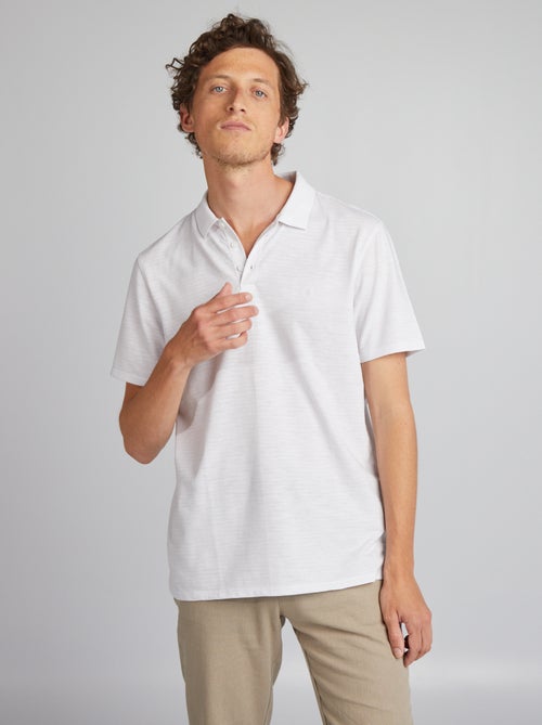 Polo de manga curta de corte direito - Kiabi