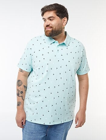 Polo de manga curta em piqué de algodão